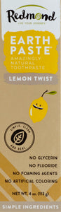 Redmond Clay Earth Paste Lemon Twist 4 Oz [UNFI #51507] T