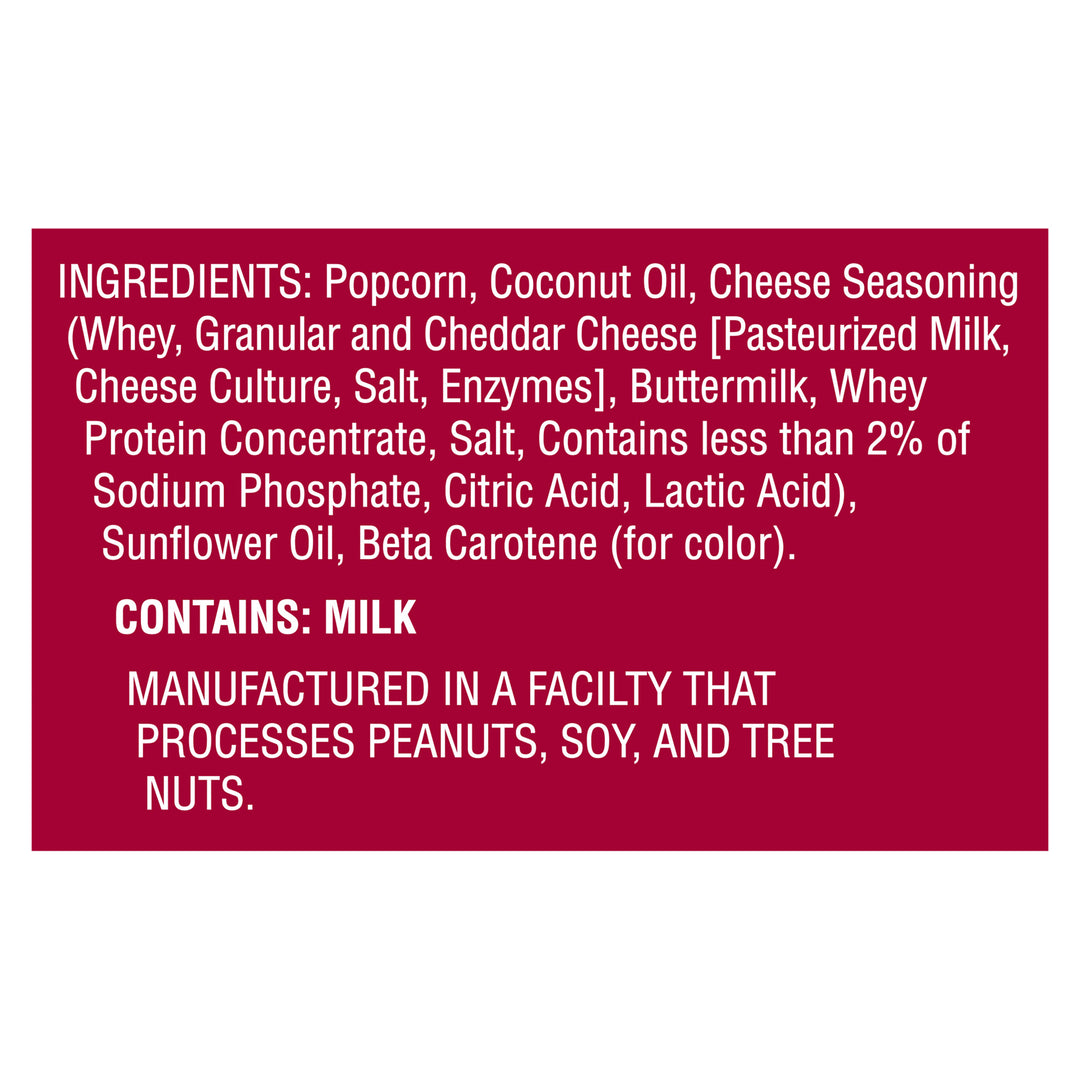 Popcornopolis Cheddar Cheese Popcorn Cone 12/2.5 Oz [UNFI #29061]