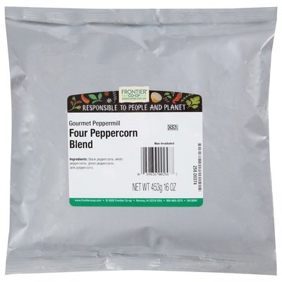 Frontier Nat Prod Co-op Peppermill Gourmet 4 Pepper Blend 1 Lb [UNFI #34051]