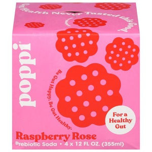 Poppi Raspberry Rose 6/4/12 Oz [UNFI #15378] T