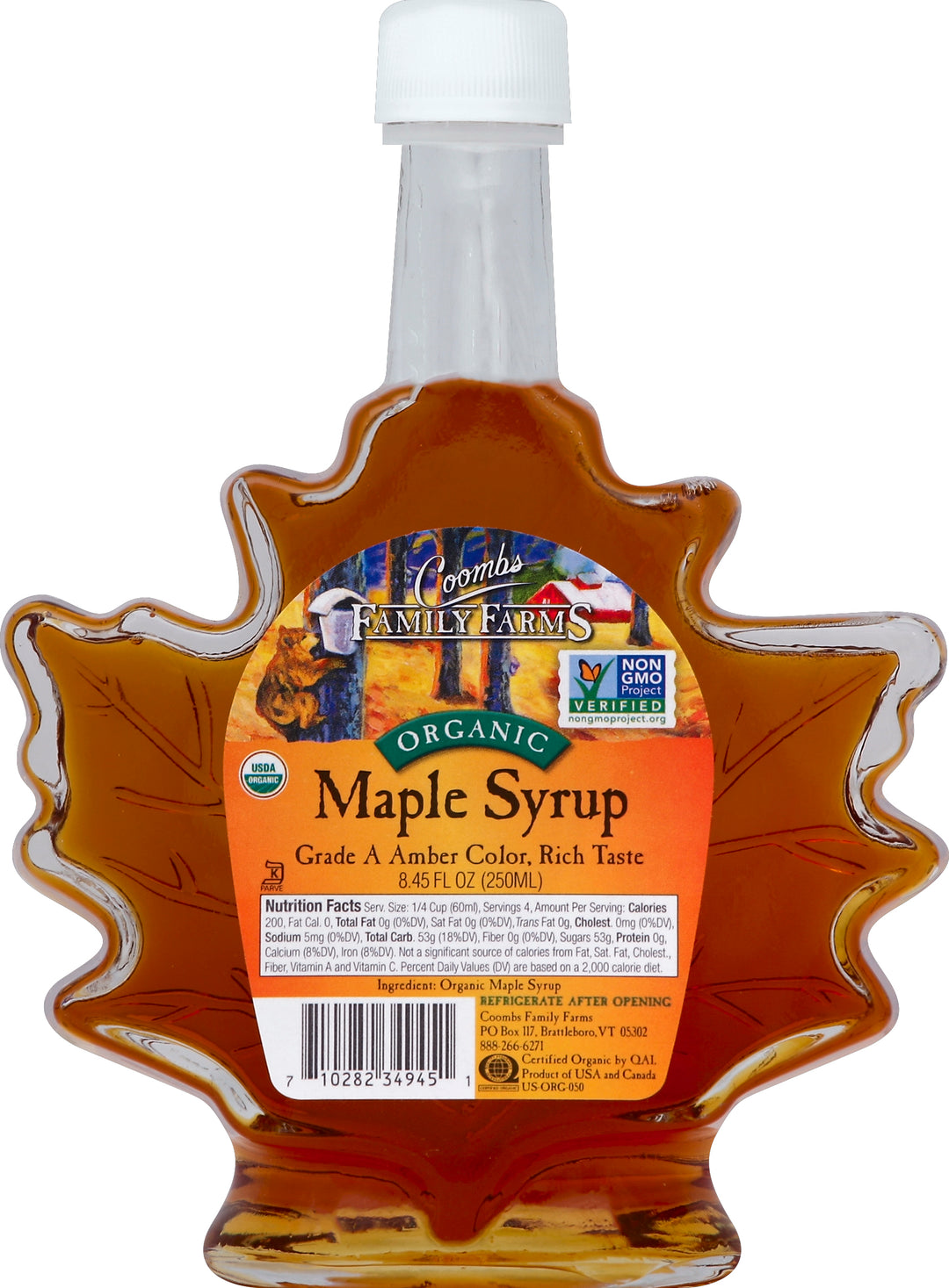 Coombs Family Farms Grade A Rich Taste Glass Leaf 12/8.45 Oz [UNFI #25614]