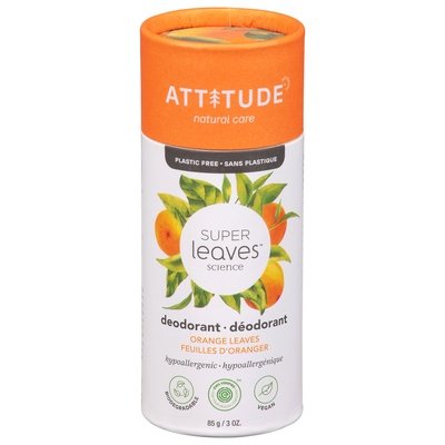 Attitude Deodorant Orange Leaves 3 Oz [UNFI #84327] T
