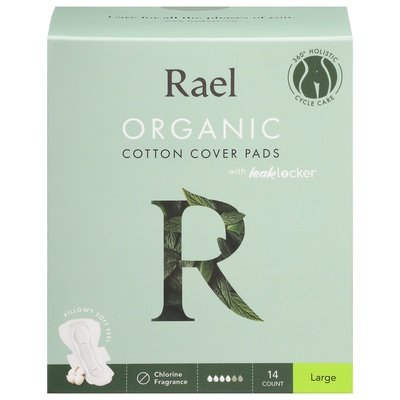 Rael Inc Pads,Cotton Cover,Large 14 Ct [UNFI #26822] T