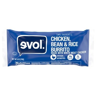 Evol Foods Chicken Bean & Rice 12/6 Oz [UNFI #74325]