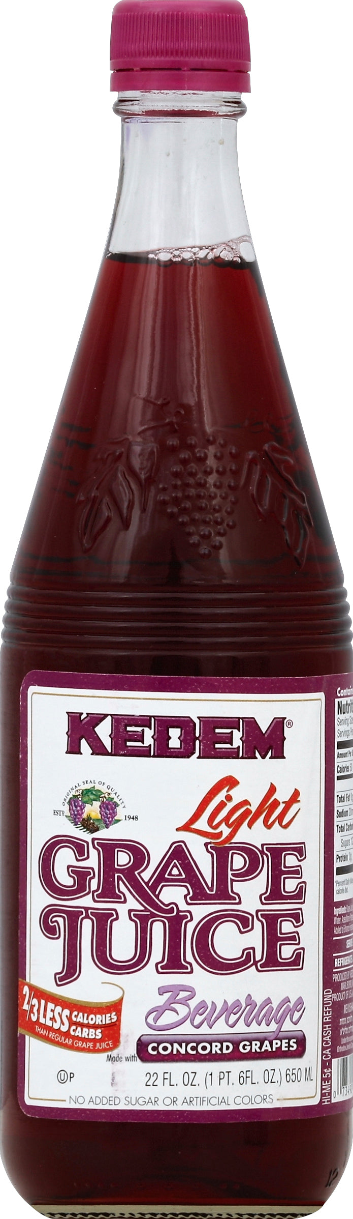 Kedem Juice Grape Concord Lite 12/22 Oz [UNFI #79836]