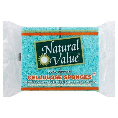 Natural Value Sponges Cellulose 24/4 Ct [UNFI #60079] T