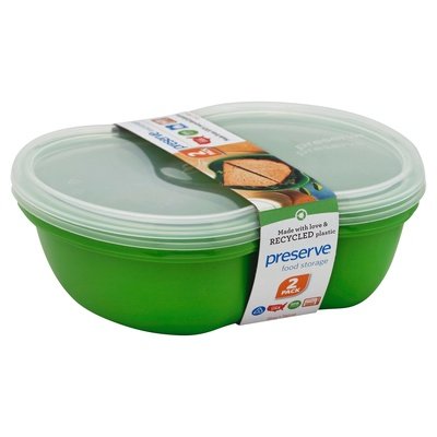 Preserve Food Storage Green Square 1/2 PK [UNFI #66032] T