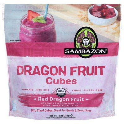 Sambazon Dragonfruit Cubes Red 8/12 Oz [UNFI #16088]