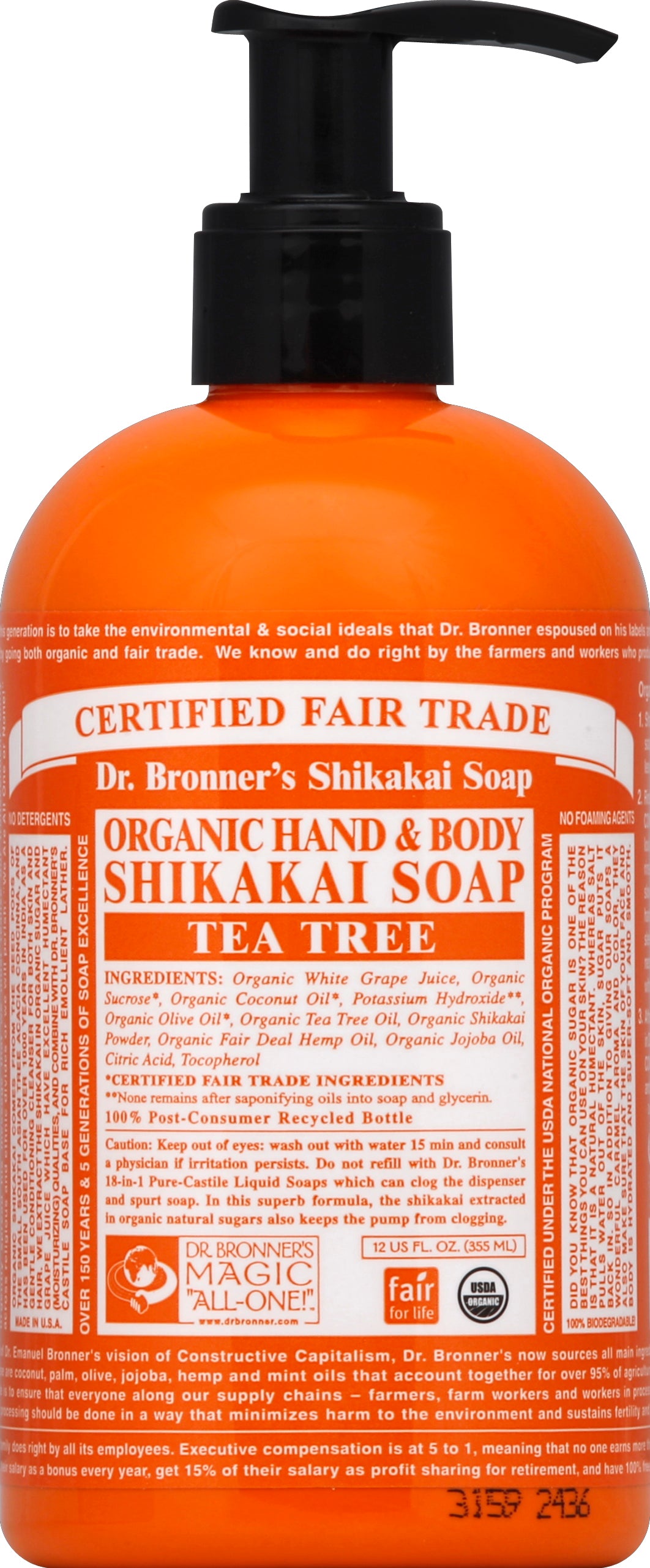 Dr. Bronners Tea Tree Sugar 12 Oz [UNFI #83866] T