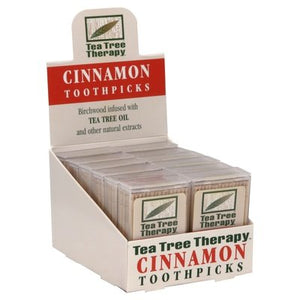 Tea Tree Therapy Cinnamon Toothpicks 12/100 Ct [UNFI #42129] T
