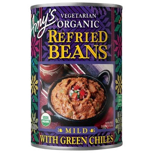 Amys Refried Pintos W/Green Chiles 12/15.4 Oz [UNFI #23726]