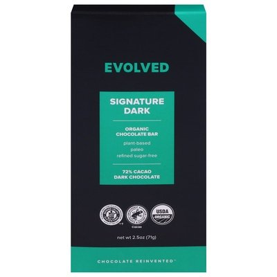 Evolved Signature Dark 72% Cacao 8/2.5 Oz [UNFI #17849]
