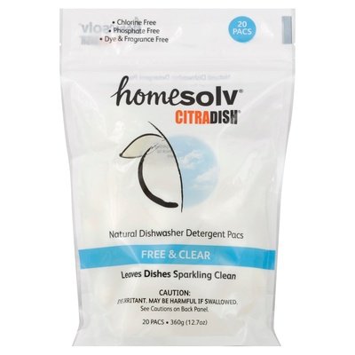 Citra-Solv Auto Dish Pac 20Ct Free/Clear 8/12.7 Oz [UNFI #60776] T