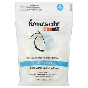 Citra-Solv Auto Dish Pac 20Ct Free/Clear 8/12.7 Oz [UNFI #60776] T