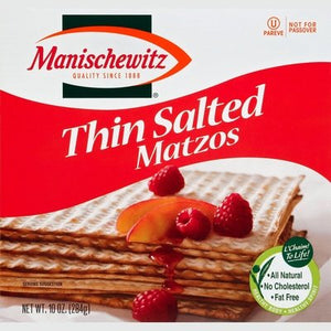 Manischewitz Matzo Thin Salted 12/10 Oz [UNFI #77700]