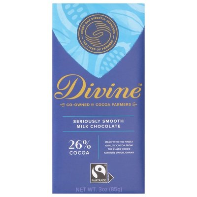 Divine Chocolate Milk Chocolate 12/3 Oz [UNFI #06127]