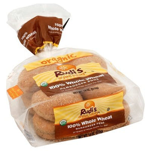 Rudis Rocky Mountain Bakery 100% Ww Hamburger Buns 8Ct 7/18 Oz [UNFI #77820]