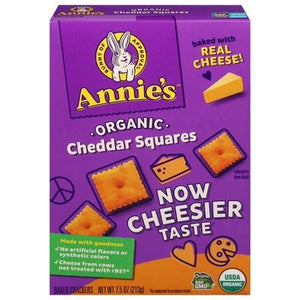 Annies Homegrown Cheddar Squares Natural 12/7.5 Oz [UNFI #52265]