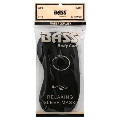Bass Brushes Sleep Mask Satin Asst Colors 1 Ct [UNFI #09179] T
