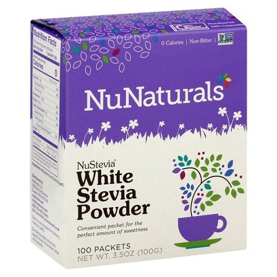 Nunaturals Stevia White Powder W/Maltodextrin 100 Pkt [UNFI #49116]