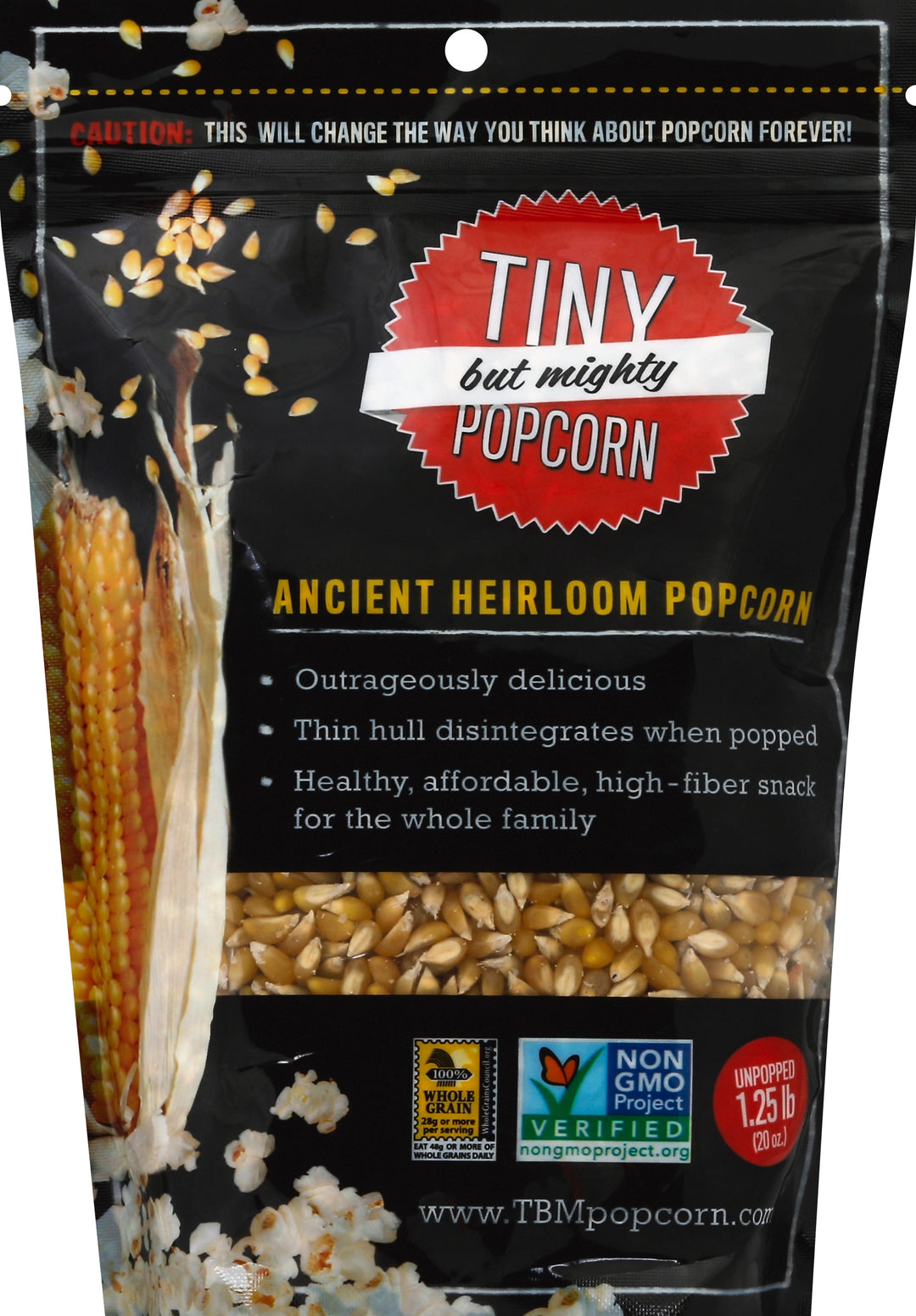 Tiny But Mighty Popcorn Heirloom Kernels Unpopped 8/20 Oz [UNFI #56554]
