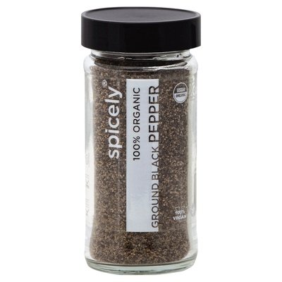 Spicely Organics Peppercorn Black Ground 3/1.7 Oz [UNFI #13752]