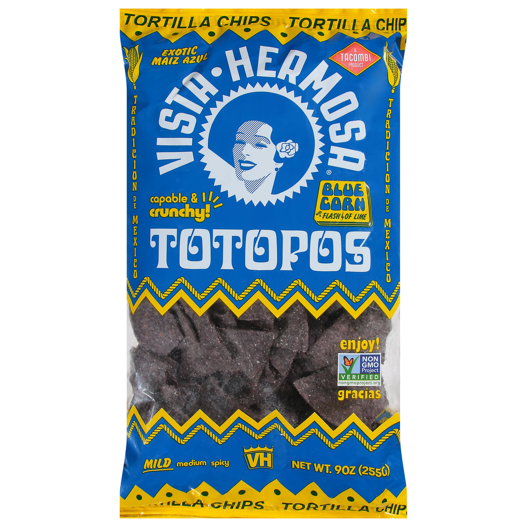 Vista Hermosa Tort Chp Blu Corn Sslt 9/9 Oz [UNFI #87746]