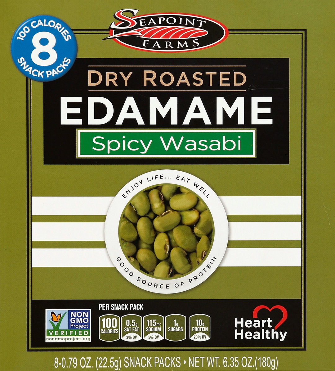Seapoint Farms Dry Rstd,Spicy Wasabi,100 Cal 12/8/.79Z [UNFI #70847]