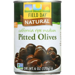 Field Day Olives,Black Pitted,Medium Ripe 12/6 Oz [UNFI #05025]