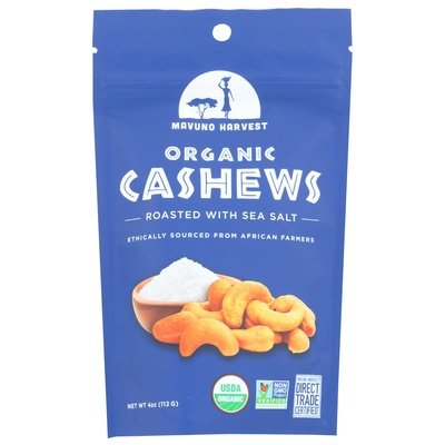 Mavuno Harvest Roasted Cashews With Sea Salt 6/4 Oz [UNFI #22301]
