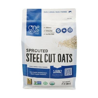 One Degree Organic Foods Sprouted Steel Cut Oats 4/24 Oz [UNFI #62989]